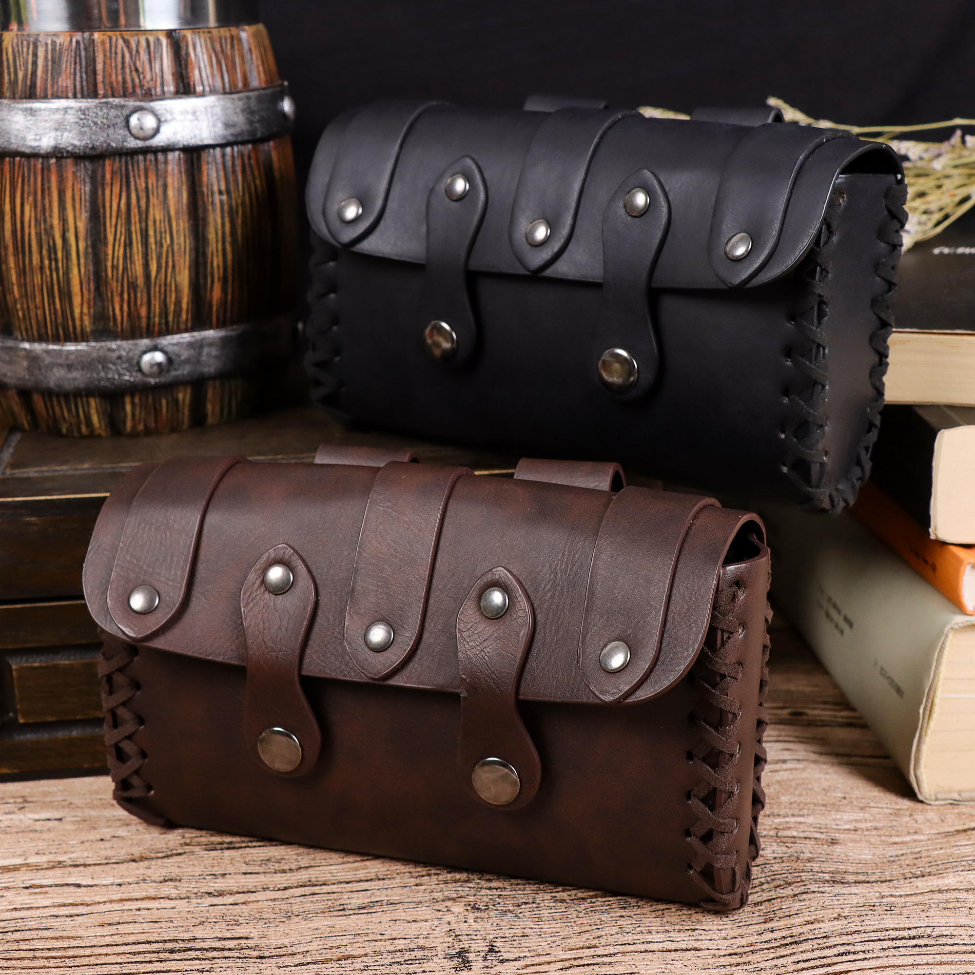 Medieval Men'S Accessories - Średniowieczna saszetka biodrowa Vintage torba na