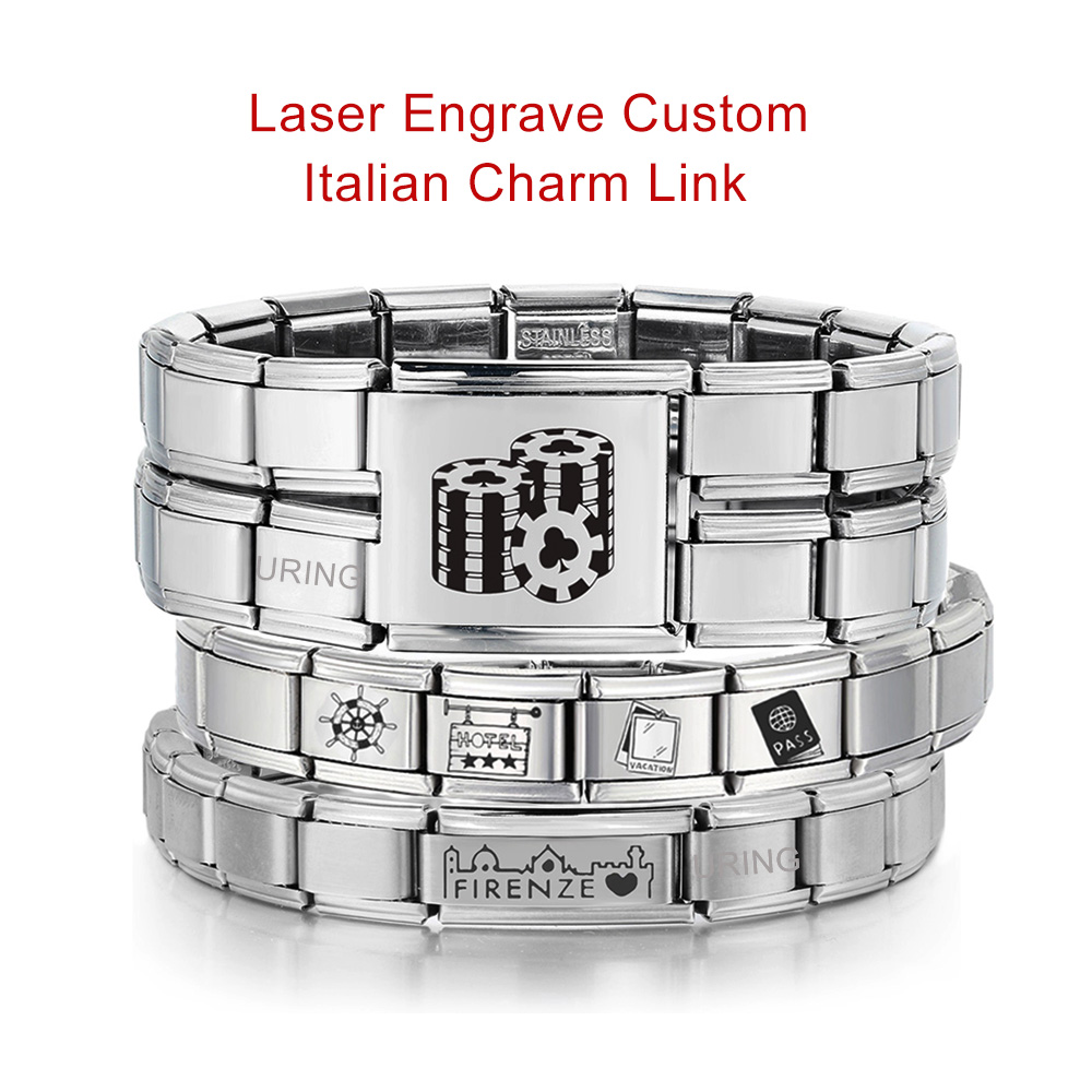 Bracelet Beaded Men - URING dostosowane grawerowanie laserowe włoski urok