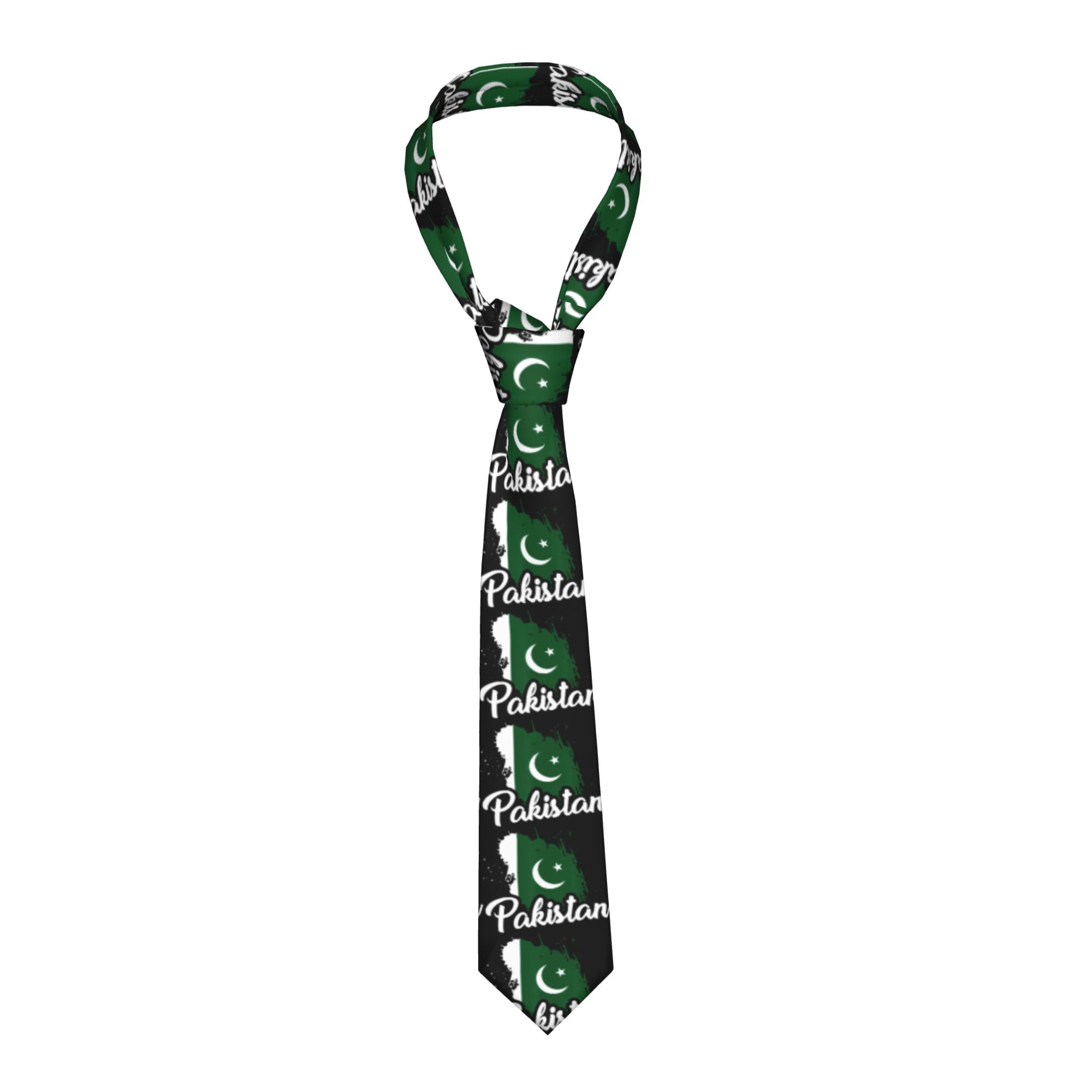 Men Accessories In Pakistan - Męski krawat z flagą Pakistanu, pakistańskie
