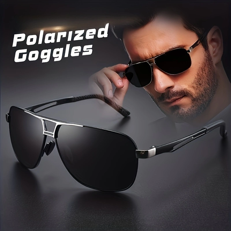 Sunglasses Polarized Men - Modne metalowe okulary przeciwsłoneczne męskie z