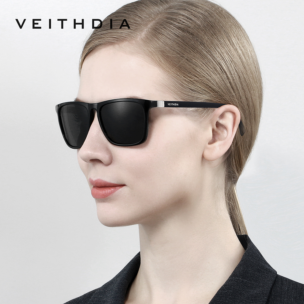 Sunglasses Polarized Men - Okulary przeciwsłoneczne VEITHDIA, kwadratowe, modne, oprawki