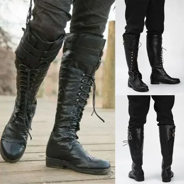 Medieval Men'S Accessories - Średniowieczne buty steampunkowe do cosplayu męskie