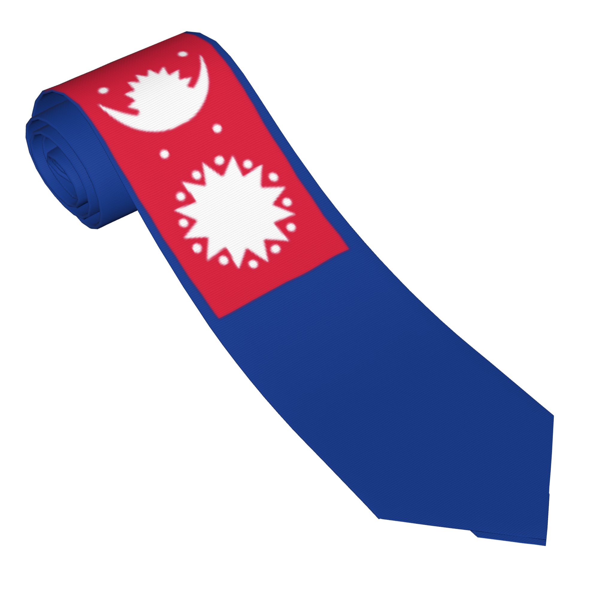 Men Accessories Nepal - Krawat z flagą Nepalu, graficzny krawat,