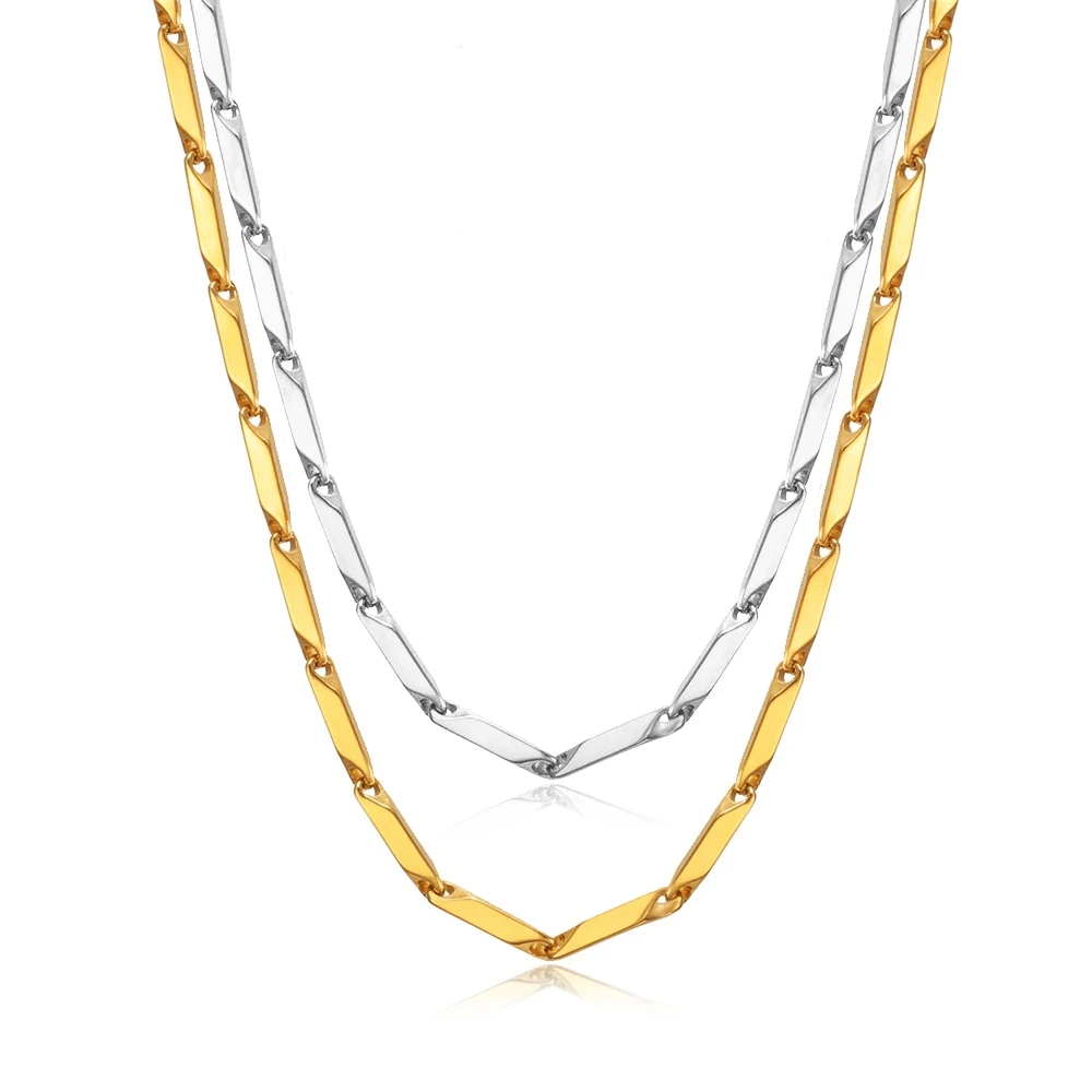Men Accessories Ethnic - Naszyjnik łańcuszkowy ze stali nierdzewnej 3MM