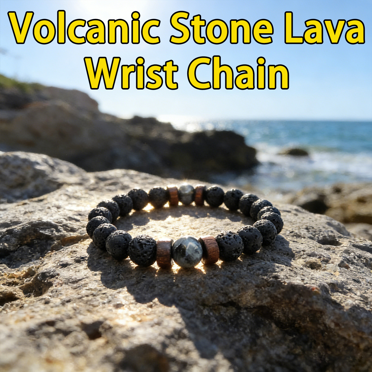 Bracelet Beaded Men - Ręcznie Robiona Elastyczna Bransoletka z Koralików