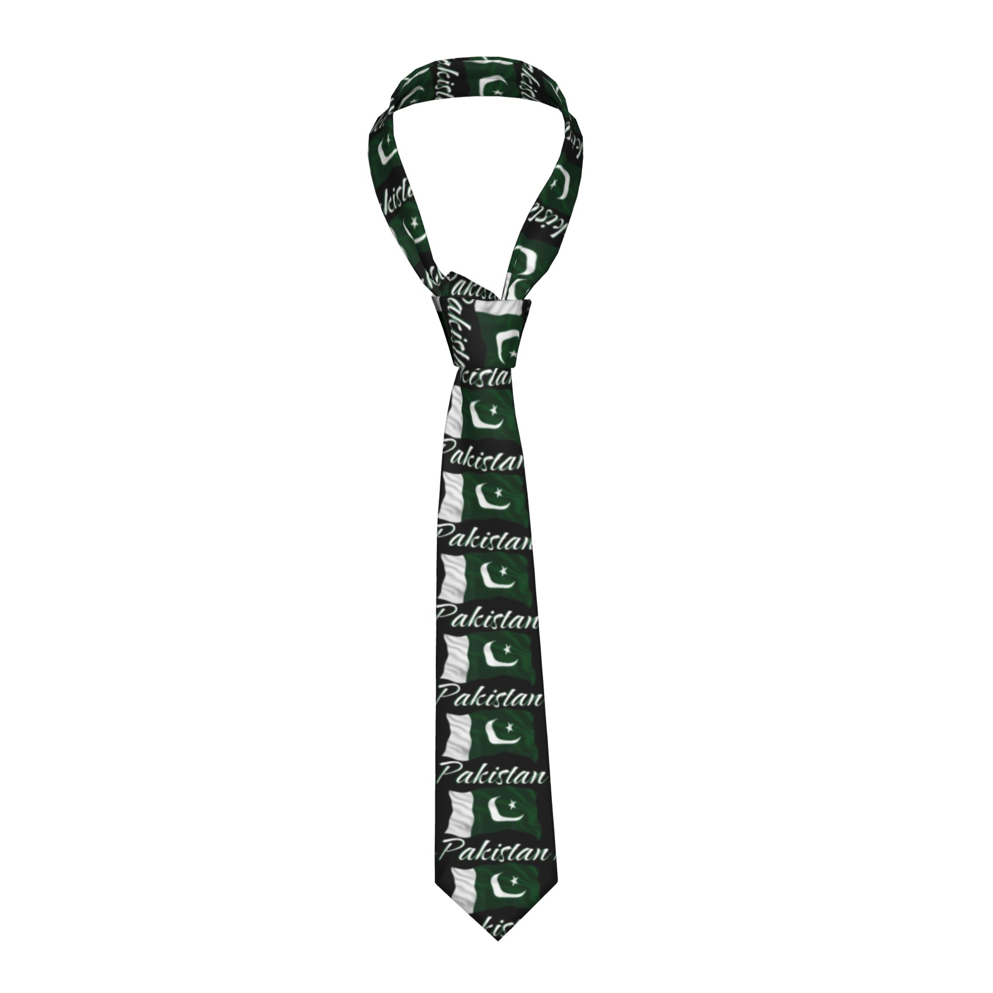 Men Accessories In Pakistan - Męski krawat z flagą Pakistanu, arabskie