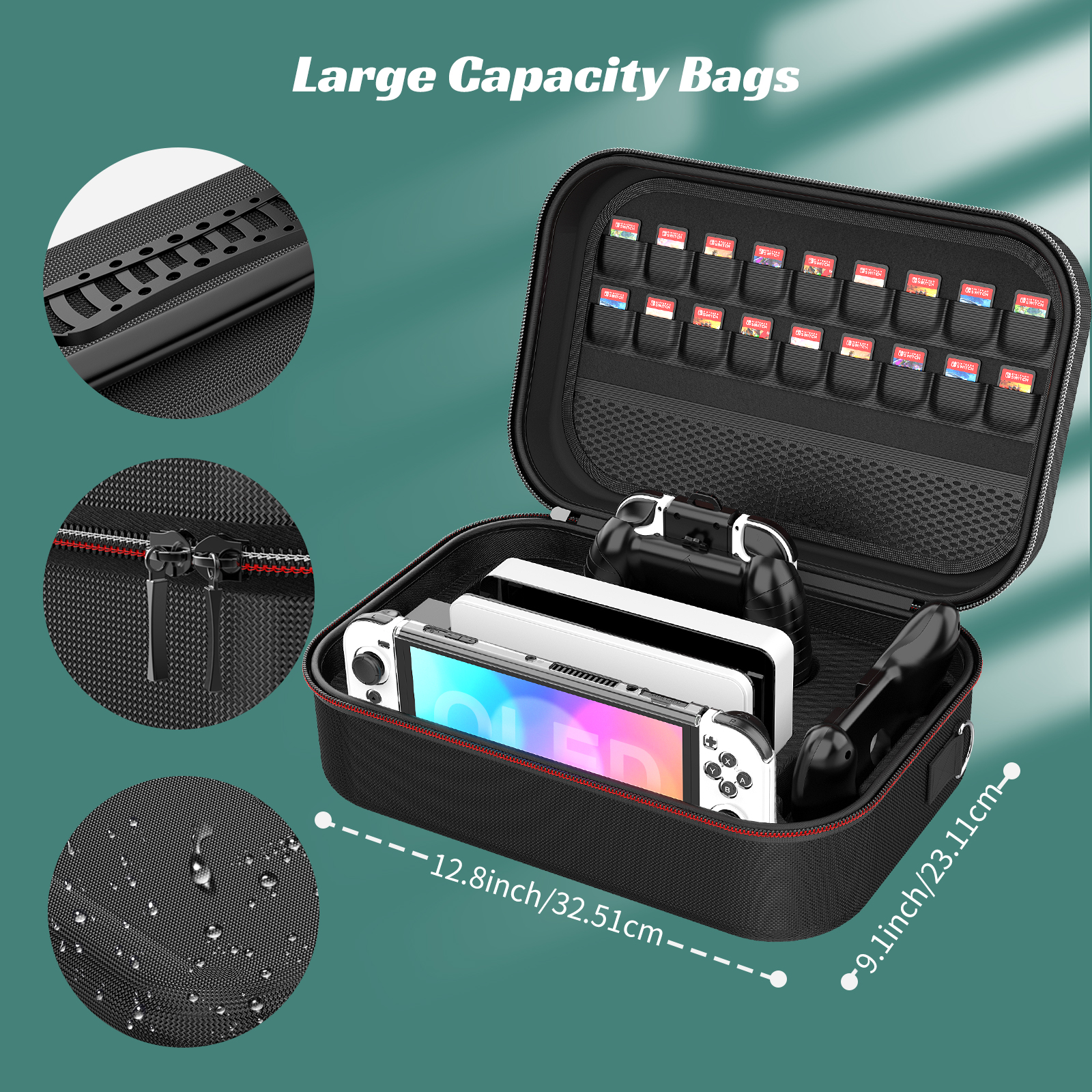 28 w 1 dla Switch OLED Bardzo  – Men Accessories Kit Bag recenzja i cena