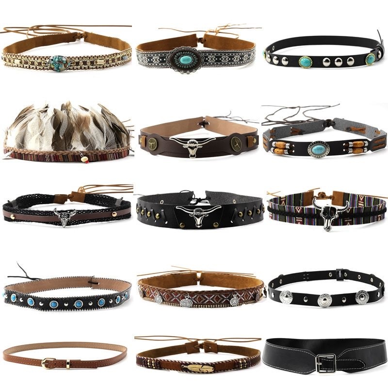Pasek w stylu retro etno, opas – Men Accessories Ethnic recenzja i cena