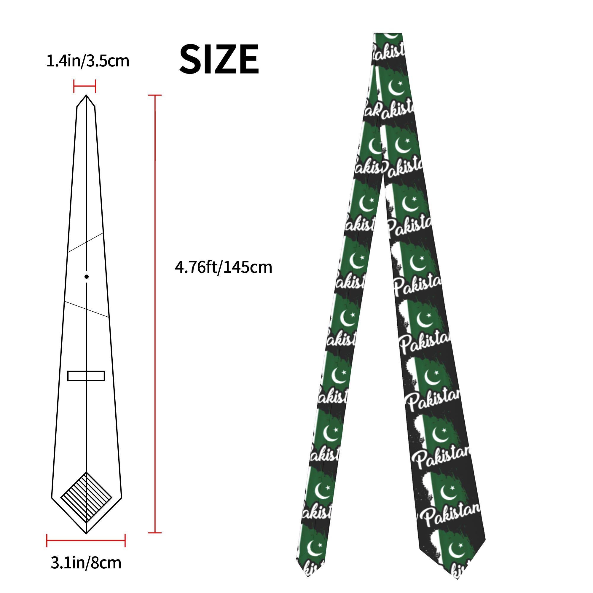 Męski krawat z flagą Pakistanu – Men Accessories In Pakistan recenzja i cena