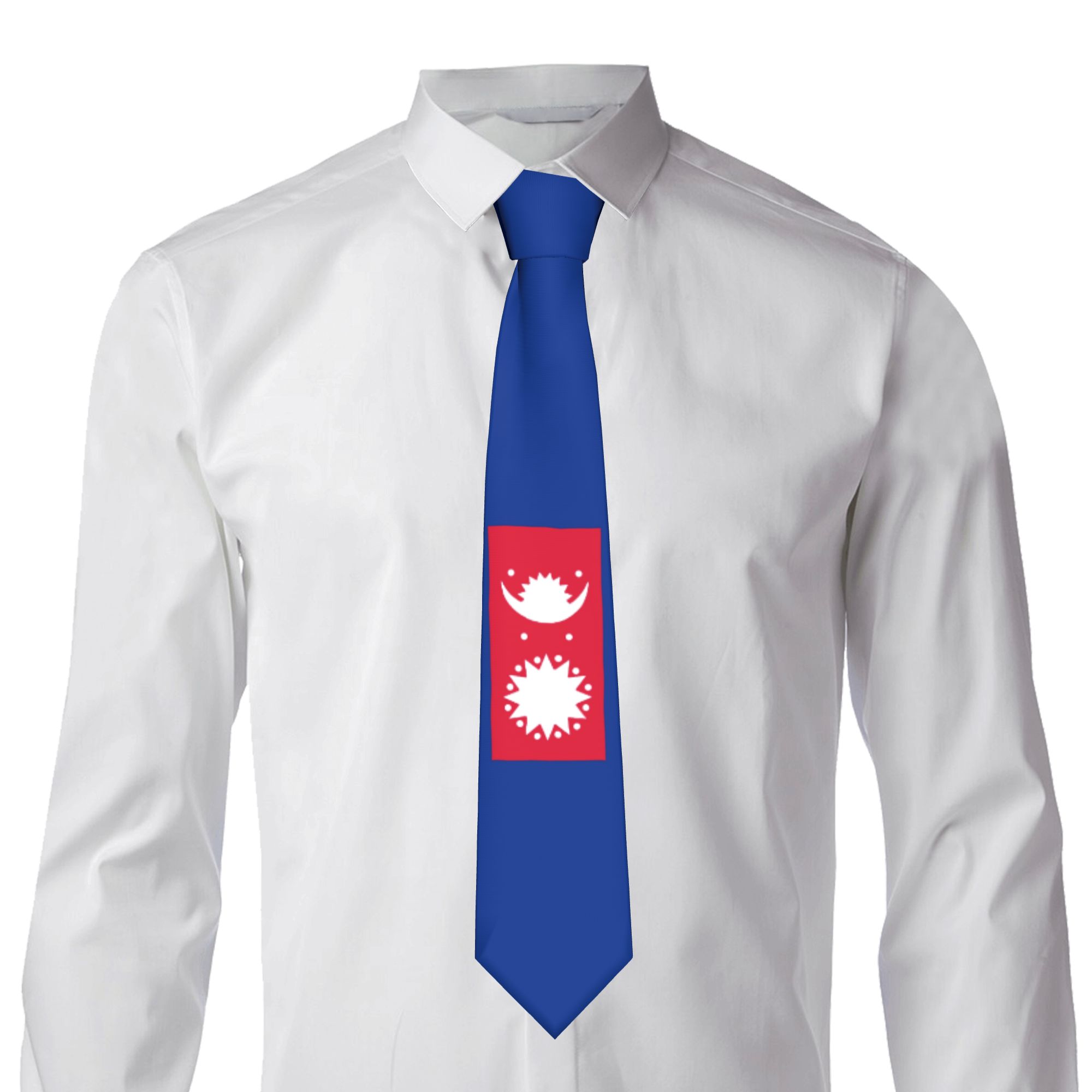 Krawat z flagą Nepalu, graficz – Men Accessories Nepal recenzja i cena