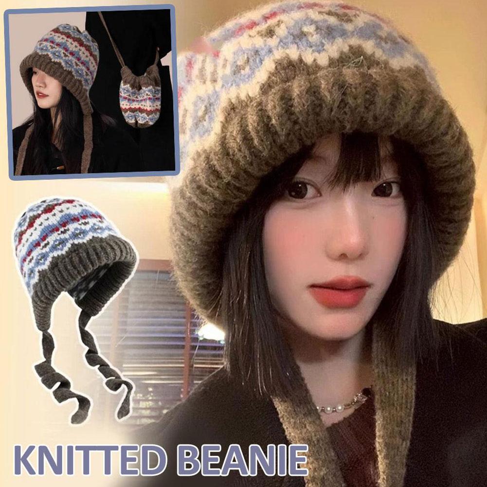 Ciepła dzianinowa czapka beani – Men Accessories Ethnic recenzja i cena
