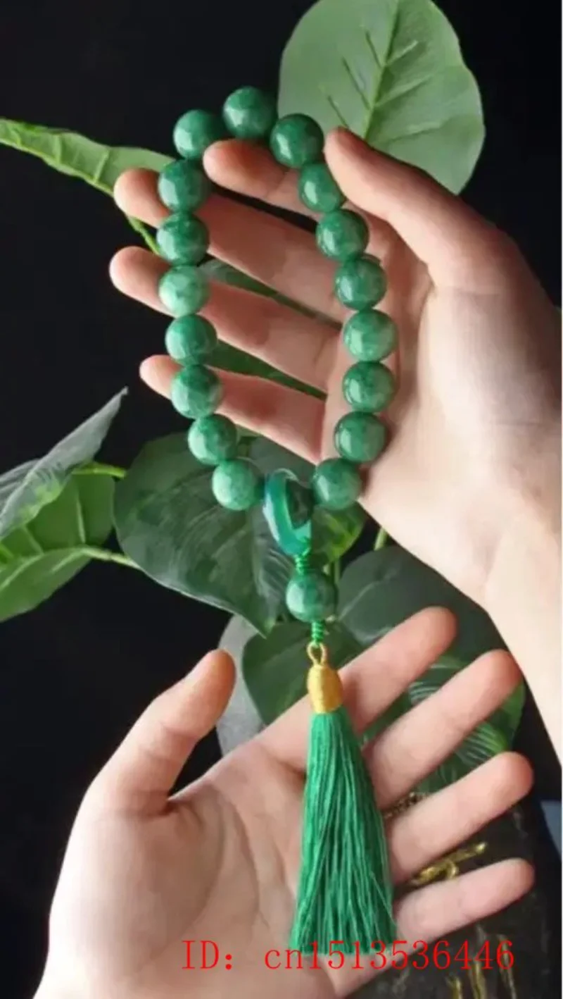 Zielonego jadeitu kamień 12mm  – Bracelet Beaded Men recenzja i cena